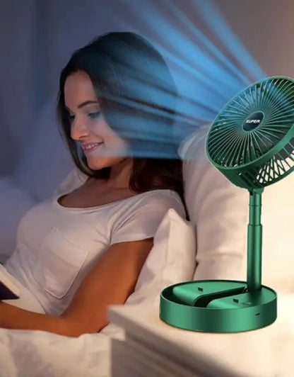 Rechargeable Desk Fan,Telescopic Tabletop Silent Air Circulator Fan Dropdash