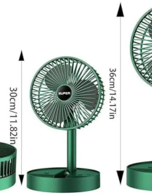 Rechargeable Desk Fan,Telescopic Tabletop Silent Air Circulator Fan Dropdash