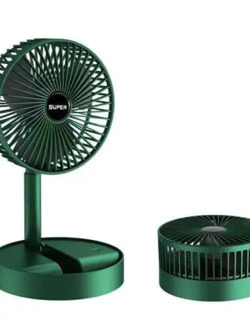 Rechargeable Desk Fan,Telescopic Tabletop Silent Air Circulator Fan Dropdash