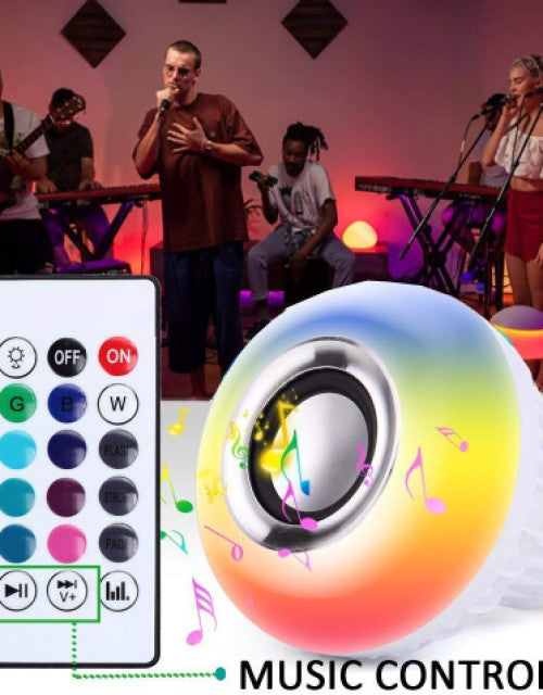 Wireless Light Bulb Speaker, RGB Smart Music Bulb