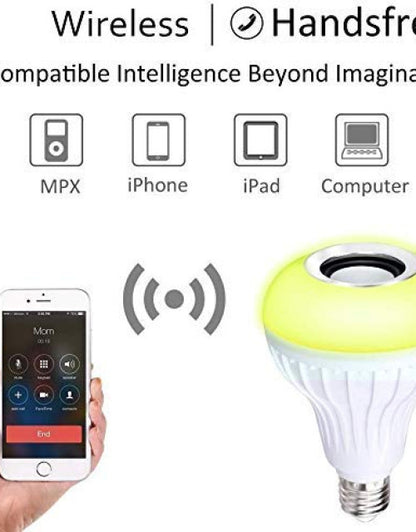 Wireless Light Bulb Speaker, RGB Smart Music Bulb